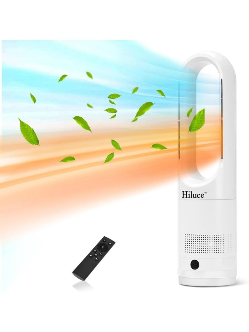 All Season Bladeless Fan & Space Heater Combo - 1400W Heating, 40W Cooling